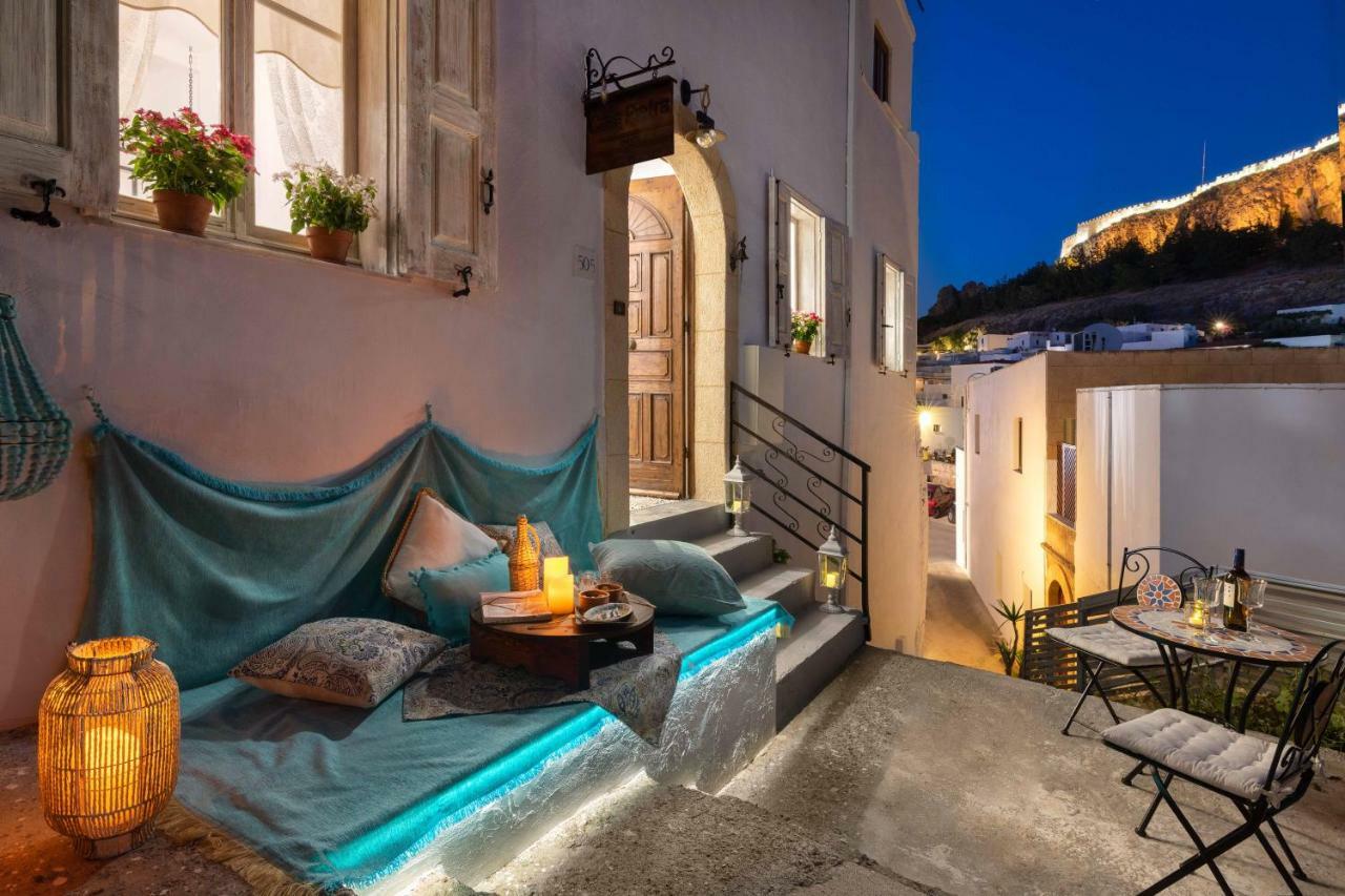 Casa Pietra Lindos Luxury Traditional House Ngoại thất bức ảnh